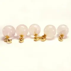1個３５０円！愛のローズクォーツ１２ｍｍ丸ペンダントトップＧタイプ５個セット