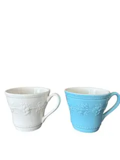 Wedgwood フェスティビティマグカップ 2個セット ホワイト ブルー