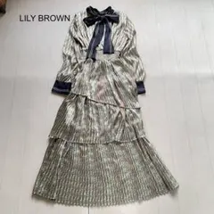 LILY BROWN バイカラー2wayボウタイワンピース　1