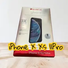 iPhone 11 Pro XS/X用HD強化ガラス　保護フィルム