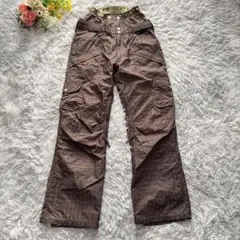エーアールジー　スノーボードパンツ　スキーパンツ　【Ｍ】　ブラウン　チェック柄