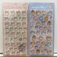 ちいかわ第2弾　ボンボンドロップシール2枚セット 古本屋 カニ みんな ポーズ