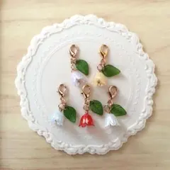 【花 ②】ハンドメイド ファスナートップ マスクチャーム チャーム