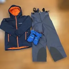 Montbell 子ども用スキーウェアセット　手袋付き