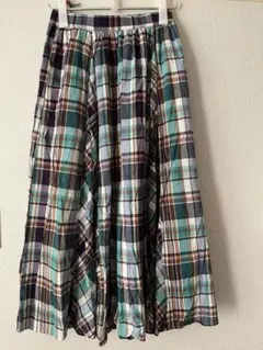 【美品】チェック柄ロングスカート 裏地あり アメリカンホリック