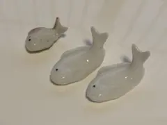 魚型陶器箸置き3個セット　鯛