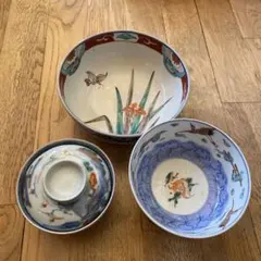 古伊万里 小ぶり 蓋付き茶碗 馬 鷹 2客 - メルカリ