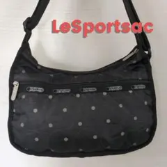 LeSportsac ブラックドット柄ショルダーバッグ レスポートサック