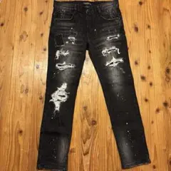 【希少】kloud72ダメージジーンズ mnml purple brand