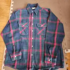 90' FIVE BR0THER. ヘビーネル、L. 綿100%,チェックシャツ