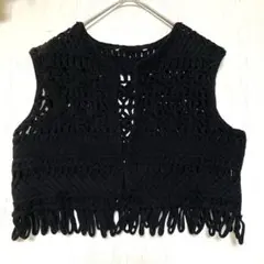 crinkle crinkle crinkleの刺繍レースベスト ジレ - メルカリ
