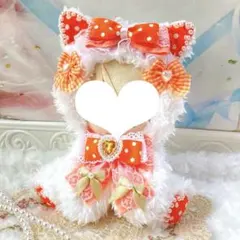10〜14cm ハンドメイド おすわり着ぐるみ ねこ ぬい服 ぬいぐるみ