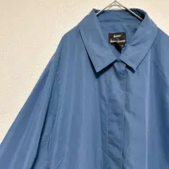 dennis basso ステンカラーコート【XL】ブルー ヴィンテージ 一点物