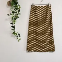 ［SAISON DE PAPILLON］タイトスカート（S）カーキ 水玉のサムネイル
