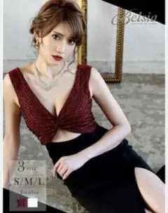 Jewel ロングドレス　レッド&ブラック