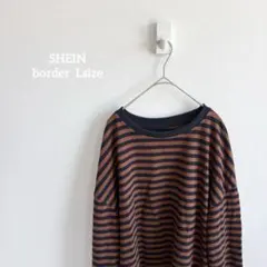SHEIN ボーダーTシャツ レディース 古着のサムネイル