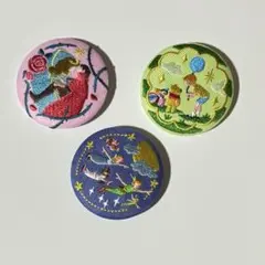 ディズニー Disney 刺繍缶バッジ