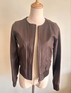 ユナイテッドアローズ　レザー ノーカラージャケット