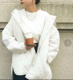 titivate select ホワイト キルティングジャケット