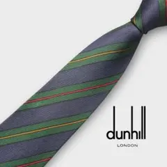 dunhill LONDON 高級SILKネクタイ ストライプ柄