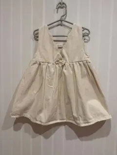 【値下げ中】mamaraku ノースリーブワンピース 110cm アイボリー