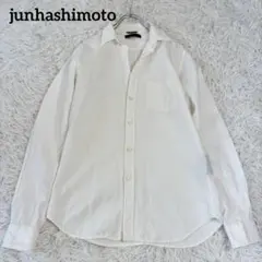 ジュンハシモト リネンコットンシャツ ホワイト サイズ4 長袖 日本製のサムネイル