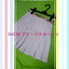 INGNI ベルトつき　プリーツスカート ピンク