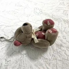 くま 茶色の小型ぬいぐるみ キーホルダー マスコット 未使用