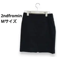 2ndfromin 黒　タイトスカート　ミニ丈スカート