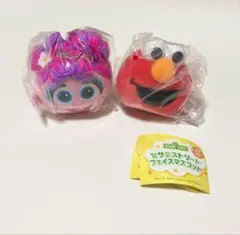 【エルモ＆アビー】セサミストリート フェイスマスコット　２種セット