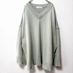 アメリカンホリック Vネック オーバーサイズ ニット グリーン フリーサイズ