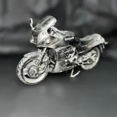 Kawasaki オートバイ フィギュア メタリックシルバーのサムネイル