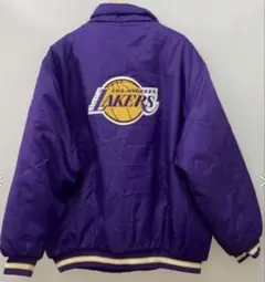 【レア】LAKERS スタジャン 紫/黄色/白 レイカーズ サテン ジャケット スタジャン LAKERS 黄色 紫