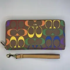 新品 COACH コーチ　長財布　C4537 レインボー　ブラウン　新品未使