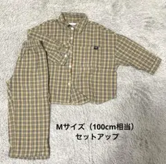 monmimi★チェック柄セットアップ★M（100cm相当）