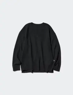 タグ有UNIQLO ユニクロ ウォッシャブルミラノリブニット Mサイズ ブラック