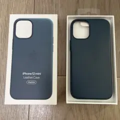 iPhone12mini用純正レザーケース 【バルティックブルー】