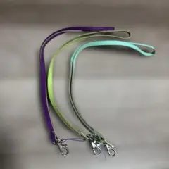 カラフルネックストラップ 3本セット　新品　本革