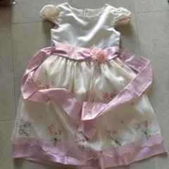 白　ピンク　ドレス　マザウェイズ 130cm プリンセス　発表会