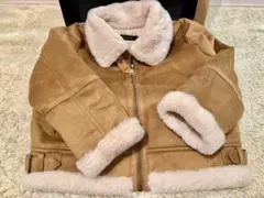 新品未使用タグ有り・箱リボン付きRalph Lauren ベージュムートンコート