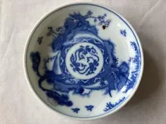 時代物】古伊万里 染付 皿 骨董 アンティーク 割れあり 金継ぎ用