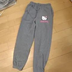 【美品】ハローキティ　スウェットパンツ　Lサイズ グレー