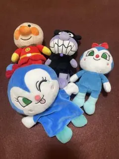 アンパンマン ぬいぐるみ バイキンマン コキンちゃん 4点セット パペット