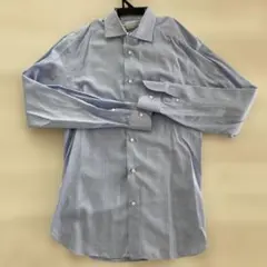 【美品】ESTNATION エストネーション 長袖シャツ M ブルー ストライプ