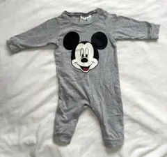H&M Disney ミッキー ロンパース グレー 2-4M