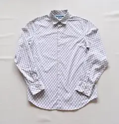 【 ペリーエリス PERRY ELLIS 】ストレッチシャツ ダイヤモンド柄 M