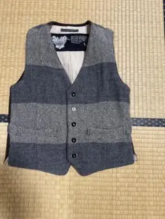 RNA ヘリンボーン柄ベスト グレー系