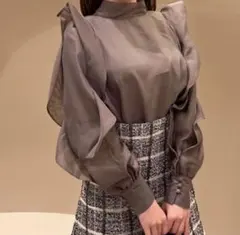 SNIDEL オーガンジーブラウス