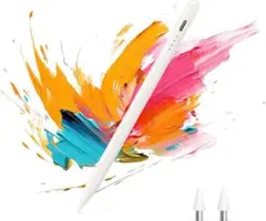 スタイラスペン ホワイト タッチペン 極細 傾き検知 iPhone iPad 白