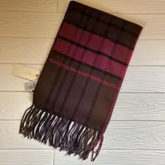 ［未使用タグ付】ショコラフィネローブ チェック ストール